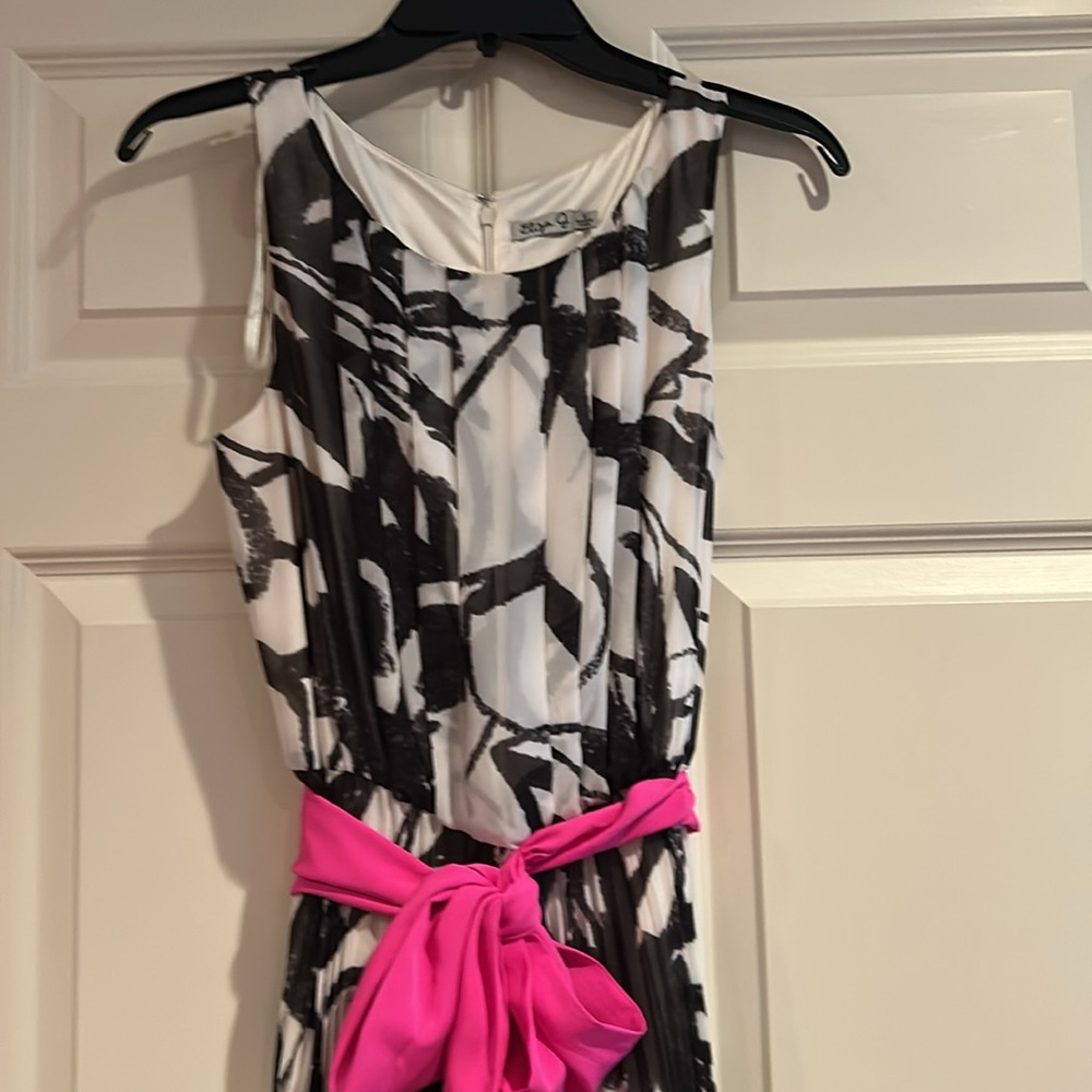 Eliza J Cream and Black Dress